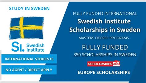 350 Swedish Institute Scholarships in Sweden 2024 | Fully Funded | Study in Sweden