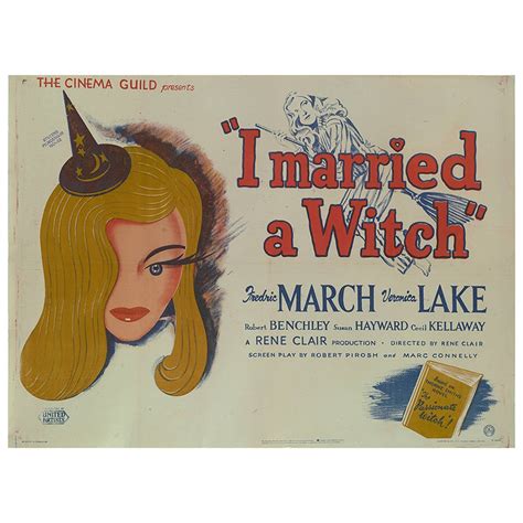 "I Married a Witch," British Film Poster For Sale at 1stdibs