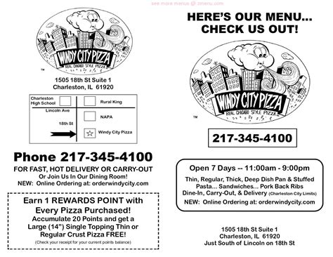 Online Menu of Windy City Pizza (Windy City Pizza) Restaurant, Charleston, Illinois, 61920 - Zmenu