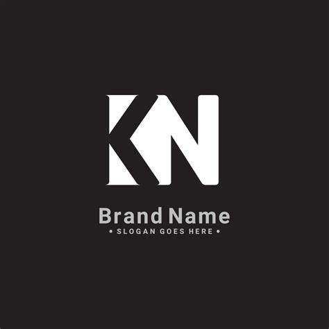 Minimal Business logo for Alphabet KN - Initial Letter K and N Logo ...