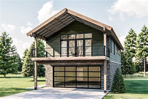 Plan 62847dj 2 bed modern rustic garage apartment with vaulted interior ...