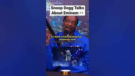 Snoop Dogg Talks About Eminem 🐐 #snoopdogg #eminem #stilldre #mgk #rap ...