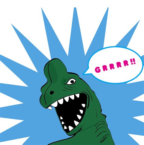 Cartoon T Rex Grrr Vector by thepow on DeviantArt