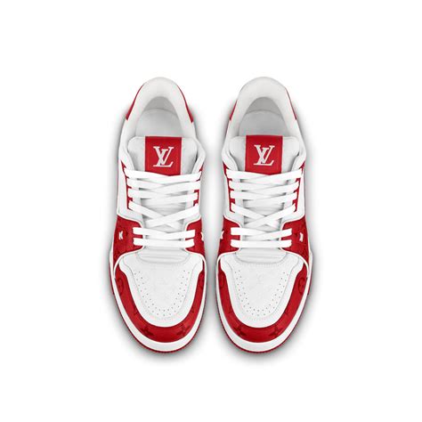 LOUIS VUITTON TRAINER RED MONOGRAM WHITE - The Edit LDN