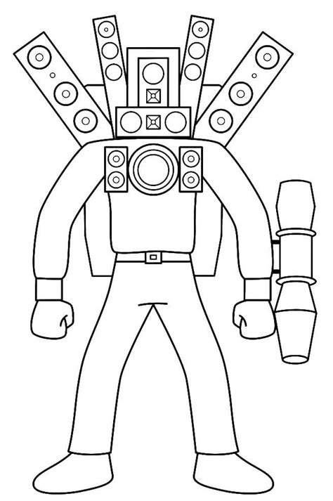 Titan Cameraman Coloring Pages Printable for Free Download