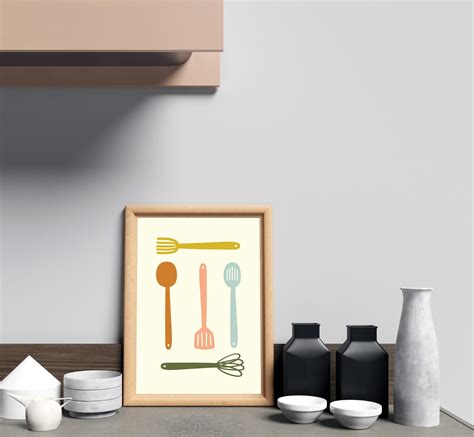 Cooking Utensils Wall Art Kitchen Wall Art Kitchen Printable | Etsy