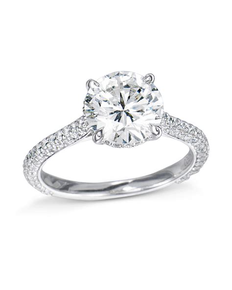 Pavé-Set Round Diamond Engagement Ring - Turgeon Raine