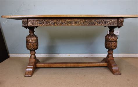 Oak Refectory Farmhouse / Dining Table - Antiques Atlas