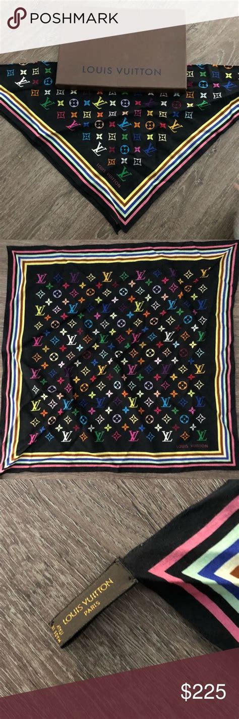 Louis Vuitton Multicolor Bandana Scarf | Louis vuitton multicolor, Bandana scarf, Louis vuitton