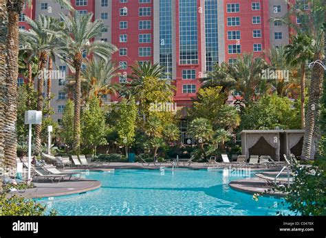 A pool at the Hilton Grand Vacations Club at the Flamingo in Las Vegas Stock Photo - Alamy