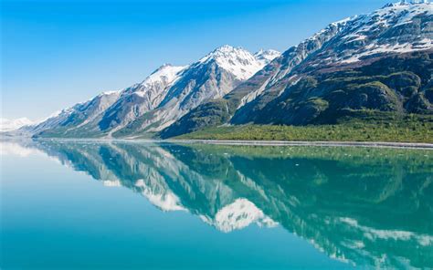 Download wallpapers Alaska, 4k, blue lake, mountains, USA, America for desktop free. Pictures ...