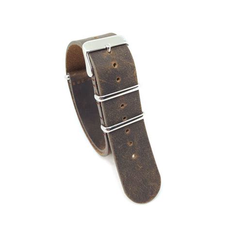 Distressed Brown - Vintage Leather NATO Strap - The Urban Gentleman ...