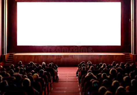 Cinema Screen with Red Curtains and Seats Stock Photo - Image of auditorium, drapes: 34205986