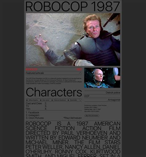 ROBOCOP 1987-1990 :: Behance