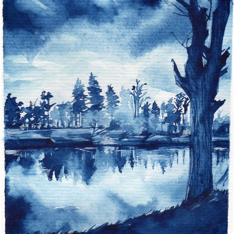 Monochromatic Watercolor at PaintingValley.com | Explore collection of Monochromatic Watercolor