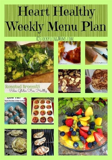 Heart Healthy Weekly Menu Plan that has flavorful recipes that taste delicious! | Healthy menu ...