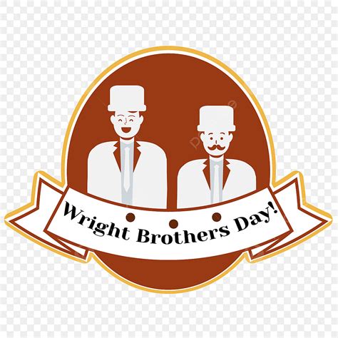 Brothers Day Vector Art PNG, Wright Brothers Day Cartoon Sign, Cartoon ...