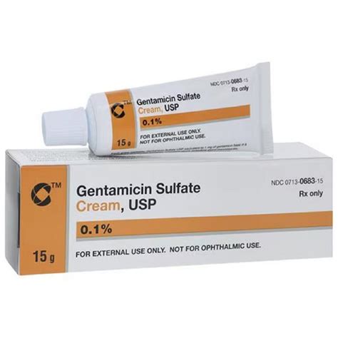 Gentamicin Sulfate Cream 0.1% 15 Grams Cosette Pharma — Mountainside ...