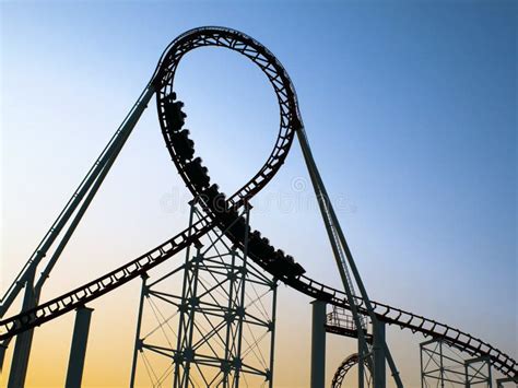 Inverted Roller Coaster stock photo. Image of entertaining - 6264436