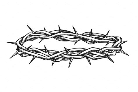 Crown Of Thorns Religious Symbol | Object Illustrations ~ Creative Market