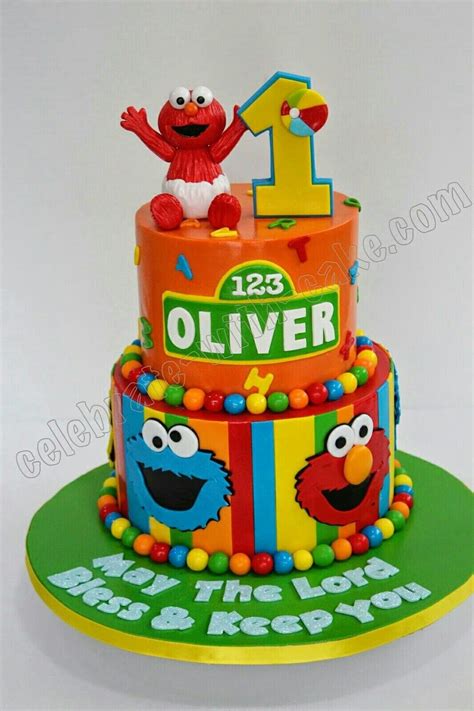 Plaza Sésamo cake Baby 1st Birthday Cake, Surprise Birthday Cake, Elmo Birthday Party, Cake Baby ...