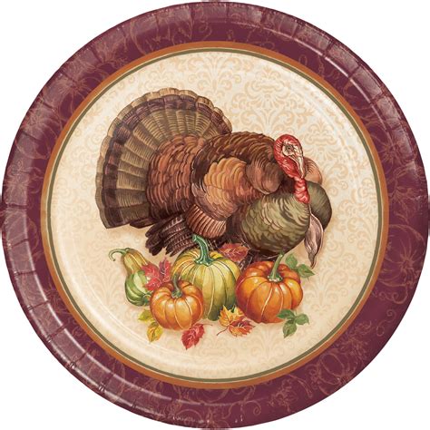 Thanksgiving Turkey 8 Ct 9" Dinner Plates - Walmart.com - Walmart.com