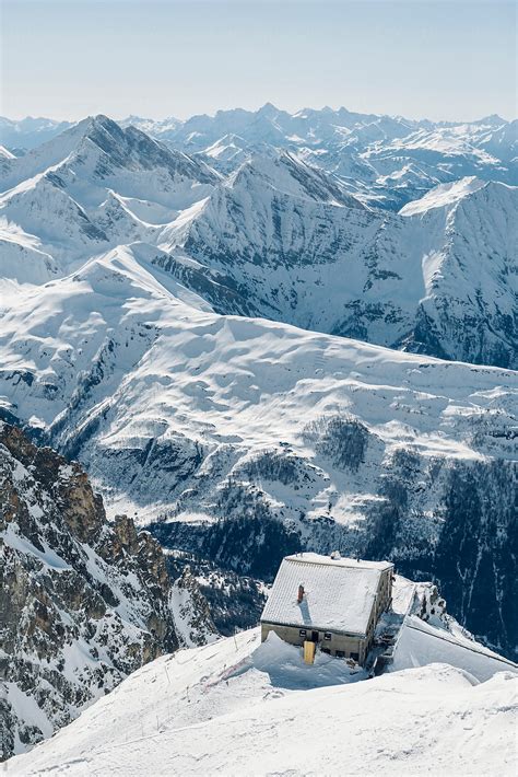 "Winter Mountain Cabin Covered In Snow In The Top Of The Alpine Mountains" by Stocksy ...