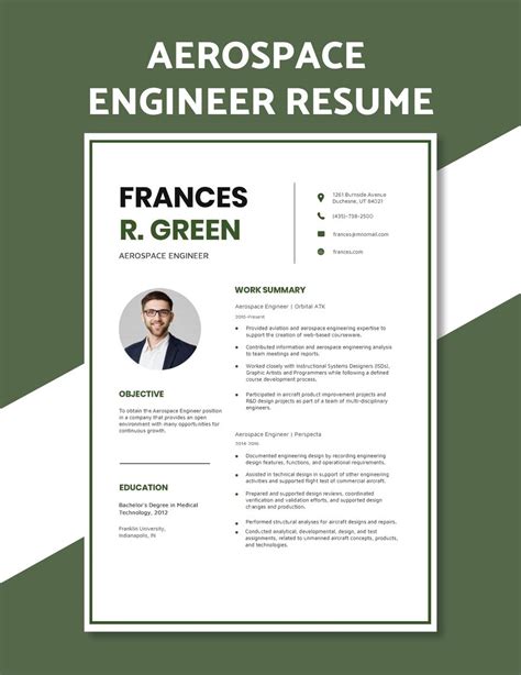 Aerospace Engineer Resume in Word, Pages, PDF - Download | Template.net