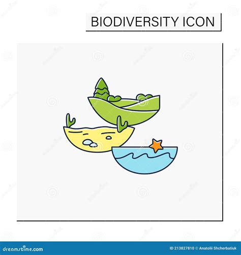 Ecosystem Diversity Color Icon Stock Vector - Illustration of trees ...