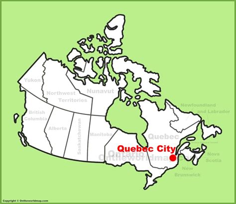 Quebec City location on the Canada Map - Ontheworldmap.com