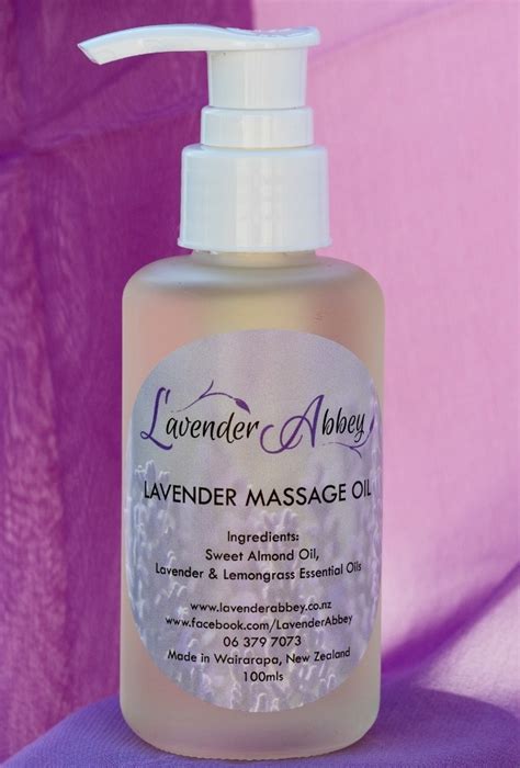 Massage Oil - Lavender & Lemongrass | Lavender Abbey