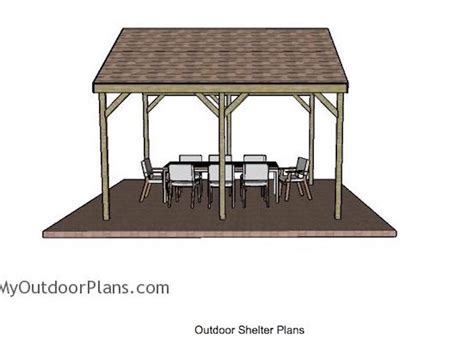 Outdoor Picnic Shelter – Free Woodworking Plan.com