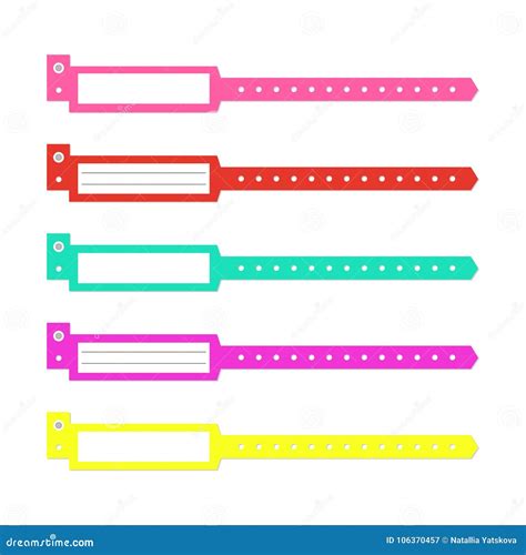 Bracelet wristband set stock vector. Illustration of identification ...