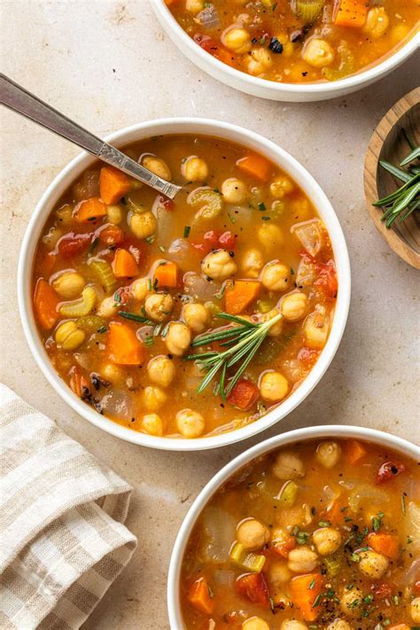 Garbanzo Bean Soup (dairy free, vegan) - Simply Whisked