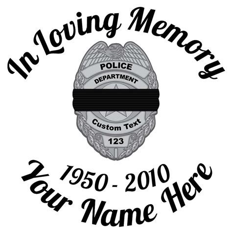 Customizable “In Loving Memory” Car Decals & Stickers