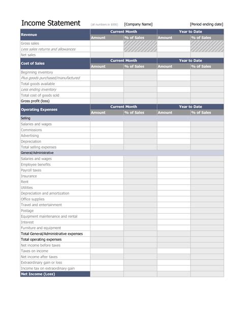 Income And Expense Statement Template — db-excel.com