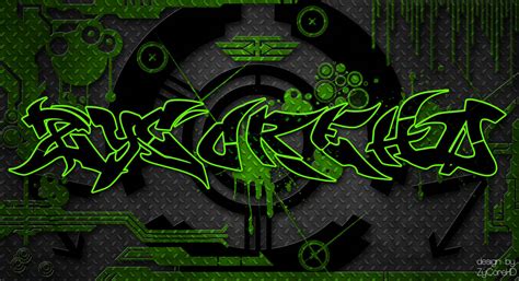 Nice Graffiti Wallpaper with my Name. Green by ZyCoreHD on DeviantArt