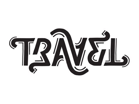 Travel // Ambigram v. vector | Ambigram, Typography drawing, Ambigram tattoo