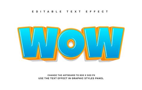 wow text effect 20547763 Vector Art at Vecteezy