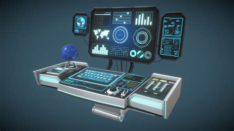 Sci-Fi Control Panel - Buy Royalty Free 3D model by SHUBBAK3D [08e250f] - Sketchfab Store