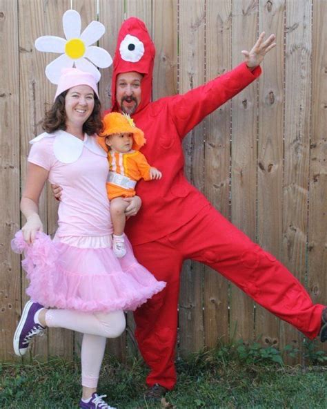 Yo Gabba Gabba family Halloween costumes. DJ Lance Rock. Muno and Foofa ...