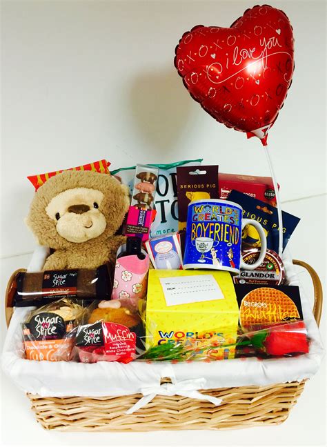 No 1 Boyfriend gift basket perfect for Valentine's Day, an Anniversary or just because you lo ...