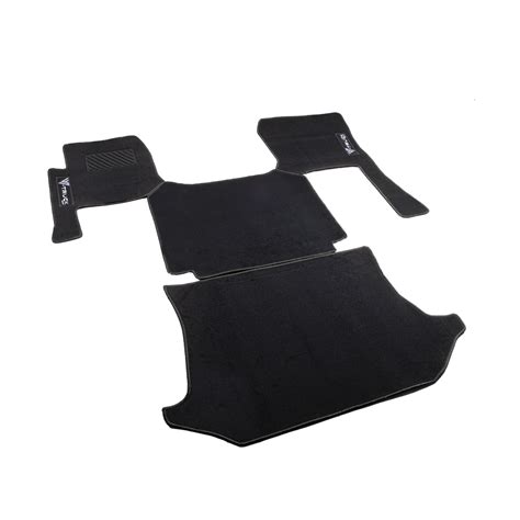 Volvo VNL 740-760 Truck Floor Mat – Black Carpet – Black Stitch – V-Truck