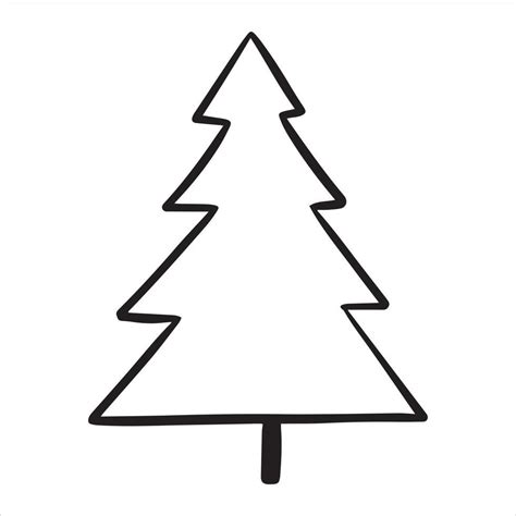 vector drawing in the style of doodle. Christmas tree. simple drawing of an abstract Christmas tree.