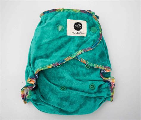 Bamboo Nappies One Size Baby Green | You & Bamboo