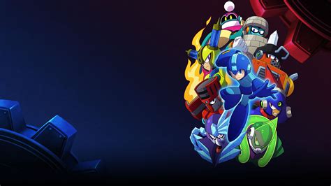 Mega Man 11 Characters HD Wallpaper - Block, Fuse, Blast, Acid, Tundra, Torch, Impact, Bounce Man