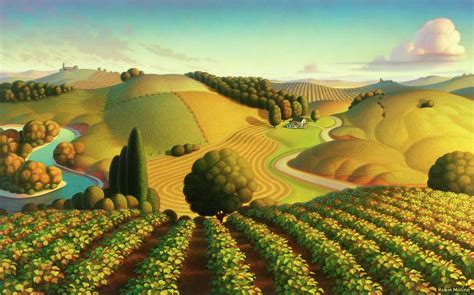 Midwest Vineyard by Robin Moline | Grant wood, Grant wood paintings ...