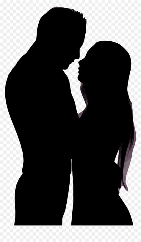 Embracing Couple Silhouette Clip Arts - Man And Woman Hugging ...