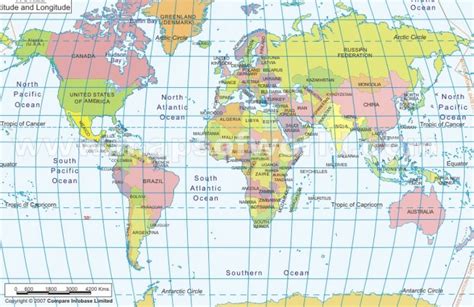 Map of asia with latitude and longitude lines