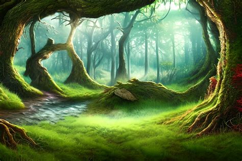 Forest Background, Forest Landscape Graphic by Craftable · Creative Fabrica